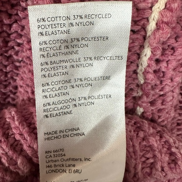 Anthropologie Pilcro Yin Yang Icon Heart Cardigan in Pink Size XS Spring Preppy - Picture 12 of 17